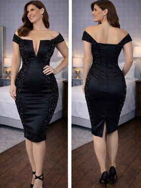 Julian Joyce Mandalay Black LBD Sheath Dress $795